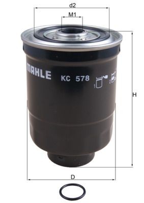 Great value for money - MAHLE ORIGINAL Fuel filter KC 578D