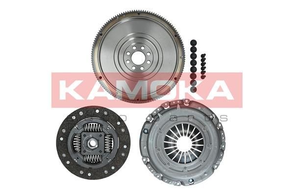 Clutch parts KAMOKA for engines with dual-mass flywheel, with clutch pressure plate, without clutch release bearing, with flywheel, with clutch disc, with screw set - KC127