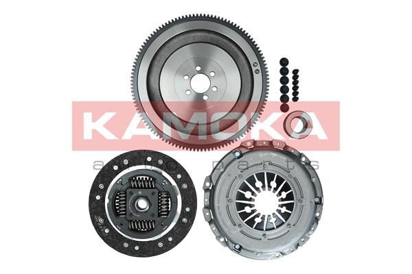 KC138 KAMOKA Clutch set KIA for engines with dual-mass flywheel, with clutch pressure plate, Requires special tools for mounting, with flywheel, with clutch release bearing, with clutch disc, with screw set, with automatic adjustment