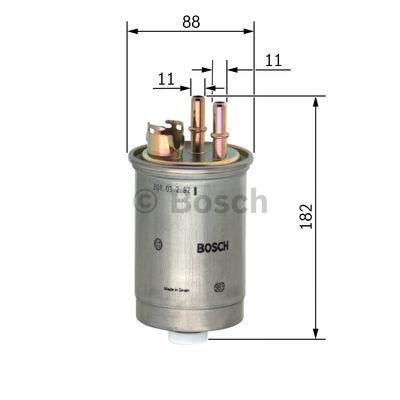 0450906452 Fuel filter N 6452 BOSCH In-Line Filter, 7,9mm, 7,9mm