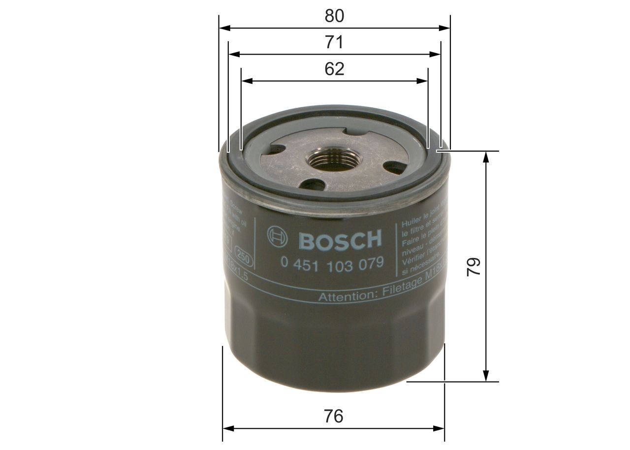 OEM-quality BOSCH 0 451 103 204 Engine oil filter