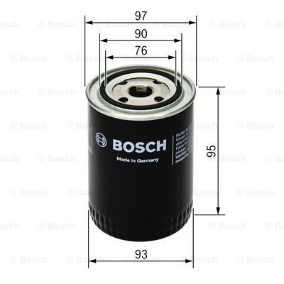 BOSCH 0451103252 Engine oil filter M 22 x 1,5, with one anti-return valve, Spin-on Filter
