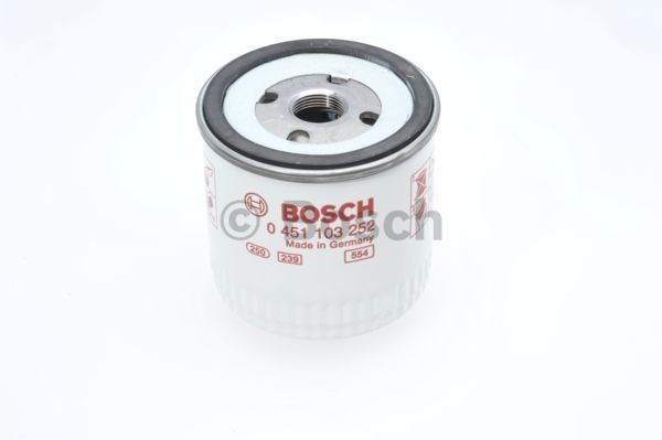 0451103252 Oil filter P 3252 BOSCH M 22 x 1,5, with one anti-return valve, Spin-on Filter