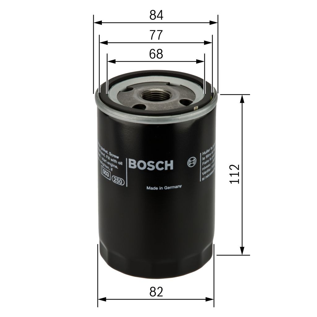 BOSCH 0 451 103 266 Oil filter M 22 x 1,5, Spin-on Filter