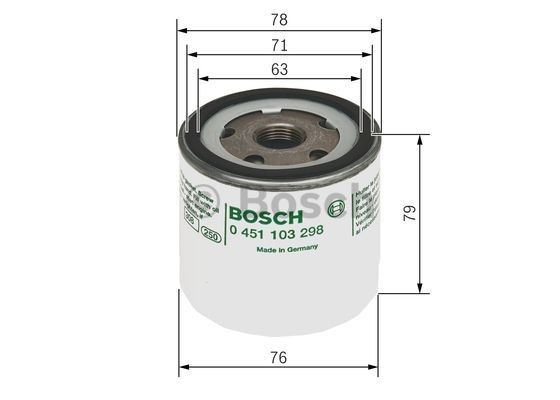 BOSCH 0451103298 Engine oil filter 3/4