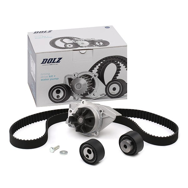 DOLZ KD072 Water pump and timing belt kit Number of Teeth: 144, Width: 25,4 mm