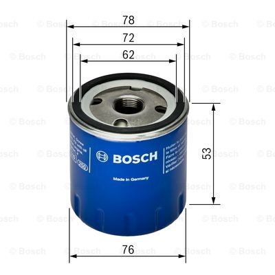 BOSCH 0 451 103 336 Engine oil filter M 20 x 1,5, with one anti-return valve, Spin-on Filter