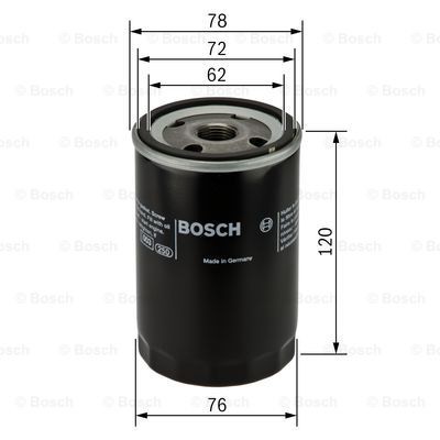 0451103344 Oil filter P 3344 BOSCH 3/4