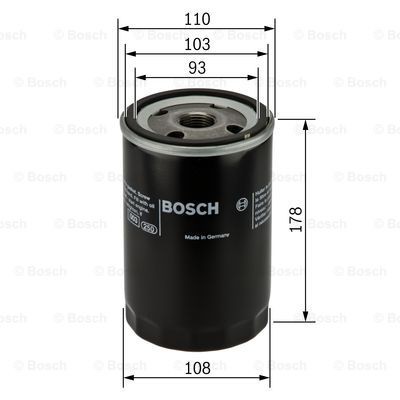 BOSCH 0451301207 Engine oil filter M 30 x 2, Spin-on Filter