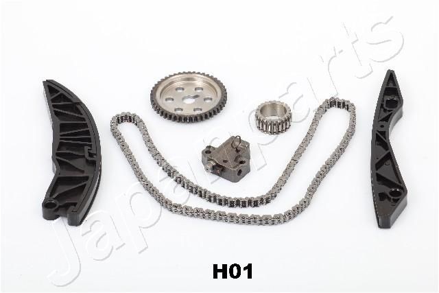 KDK-H01 JAPANPARTS Timing chain set HYUNDAI without gaskets/seals, with gear, Simplex