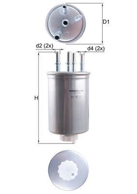 KNECHT KL 1026 Fuel filter In-Line Filter, 10mm, 9,9mm
