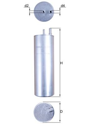 KNECHT KL 229/5 Fuel filter In-Line Filter, 10mm, 7,9mm