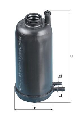 MAHLE ORIGINAL KL 707D Fuel filter In-Line Filter, 9mm, 7,9mm