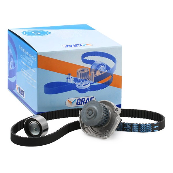 GRAF KP1030-2 Water pump and timing belt kit Number of Teeth: 129, Width 1: 22 mm, for timing belt drive