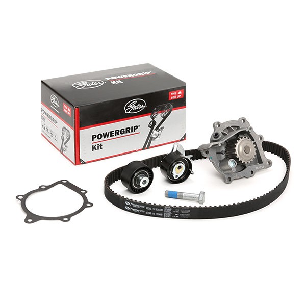 Peugeot BOXER Engine cooling system parts - Water pump and timing belt kit GATES KP25672XS