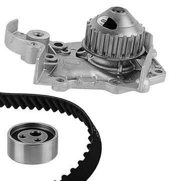 GRAF Cambelt and water pump kit RENAULT CLIO I (B/C57_, 5/357_) new KP412-1