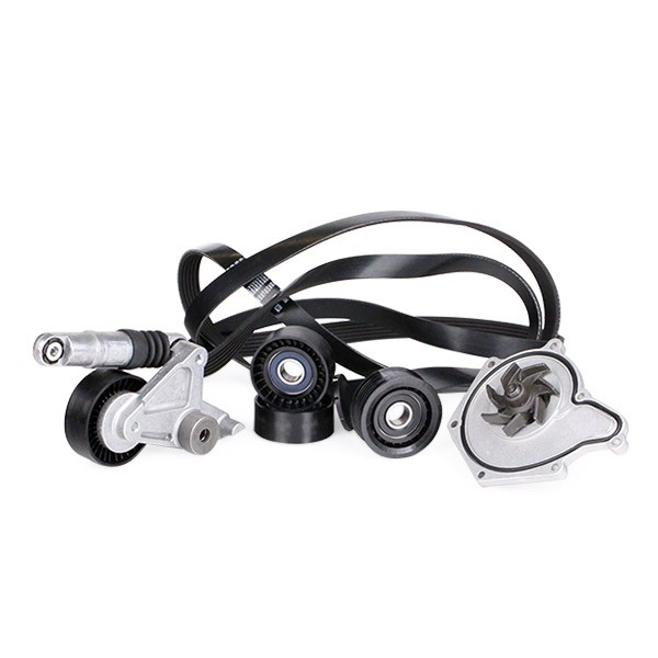 GATES 7884-25028 Water Pump + V-Ribbed Belt Kit with water pump, FleetRunner™ Micro-V® Stretch Fit™