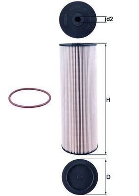 72416978 MAHLE ORIGINAL Filter Insert Height: 263,2mm Inline fuel filter KX 514D buy