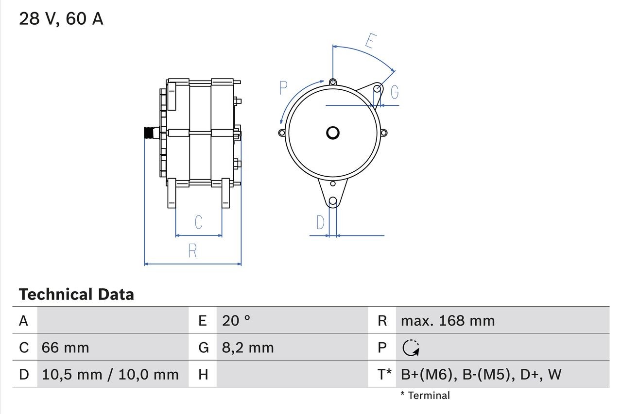 BOSCH 0 986 042 051 Lichtmaschine für RENAULT TRUCKS Kerax LKW in Original Qualität