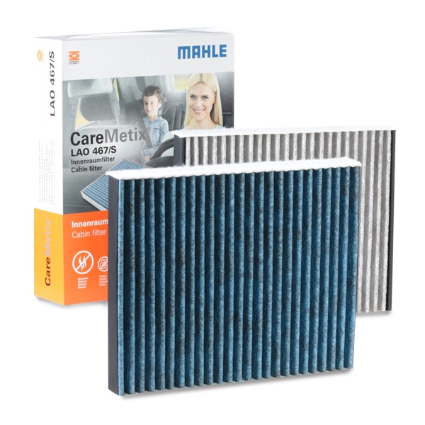 72426065 MAHLE ORIGINAL Activated Carbon Filter, with anti-allergic effect, with antibacterial action, 247,0 mm x 206 mm x 30,0 mm, CareMetix® Width: 206mm, Height: 30,0mm, Length: 247,0mm Cabin filter LAO 467/S buy