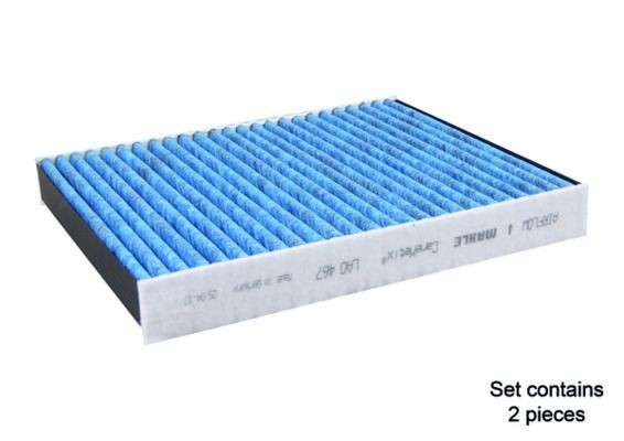 LAO467/S Air con filter LAO 467/S MAHLE ORIGINAL Activated Carbon Filter, with anti-allergic effect, with antibacterial action, 247,0 mm x 206 mm x 30,0 mm, CareMetix®
