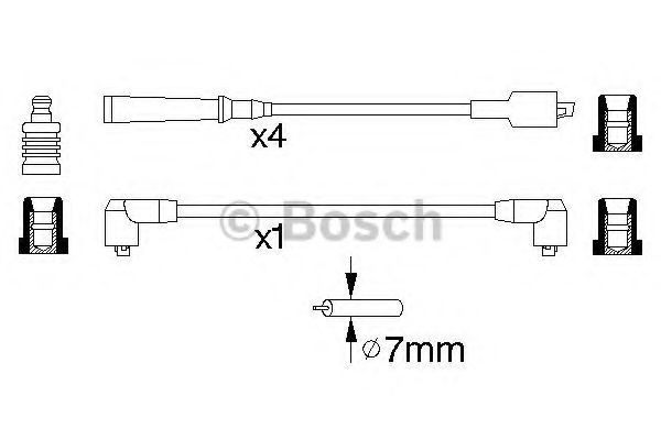 OEM-quality BOSCH 0 986 356 773 Ignition Wire Kit
