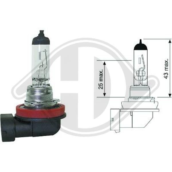 Suzuki VITARA Headlight bulb 11615503 DIEDERICHS LID10040 online buy