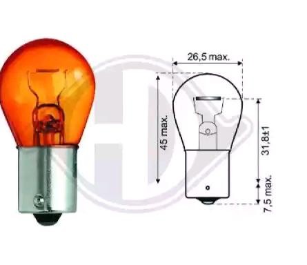 DIEDERICHS Amber LID10048 Bulb, indicator 12V 21W, P21W, both sides