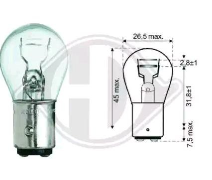 Original DIEDERICHS P21/5W Stop light bulb LID10050 for DAIHATSU APPLAUSE