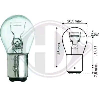 Great value for money - DIEDERICHS Bulb, brake / tail light LID10051