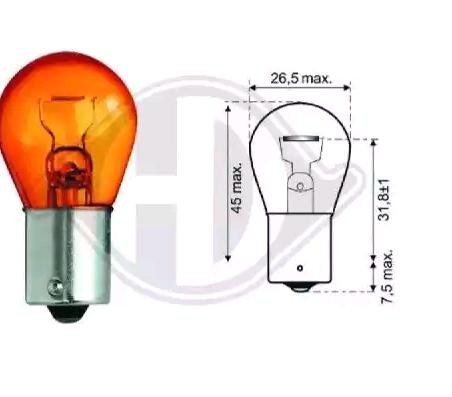 Original DIEDERICHS PY21W Indicator bulb LID10054 for ALFA ROMEO GT