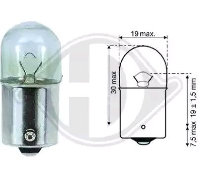 Lámpara, luz de freno BENELLI S 125 125ccm 1986 10W, 12V DIEDERICHS LID10061