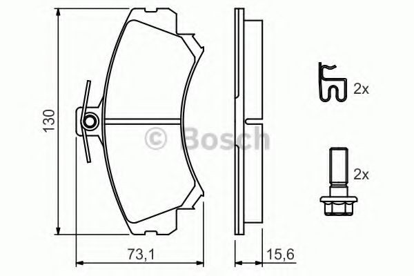 BOSCH Brake pad set, disc brake BP-VOL-F8 buy online