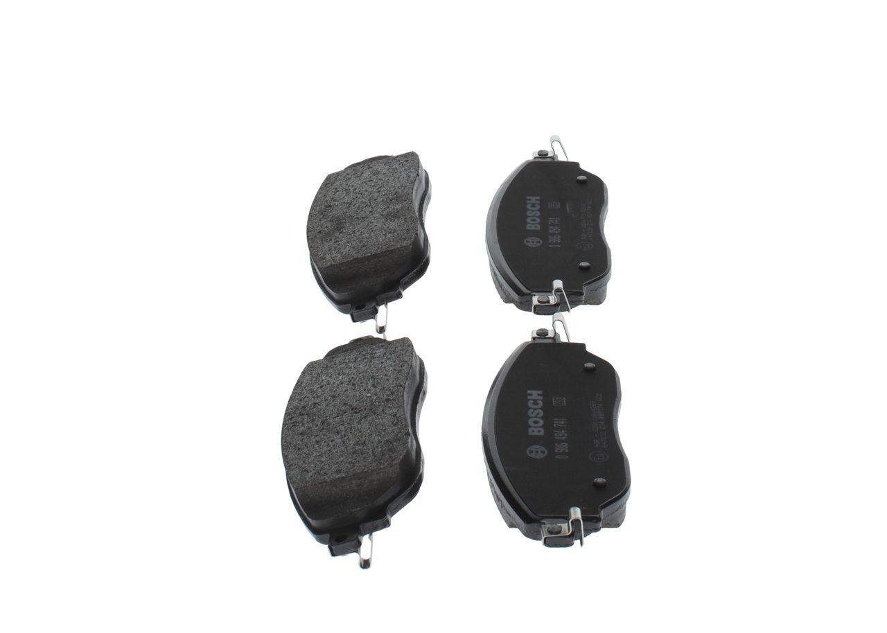 BOSCH 23358 Disc pads Low-Metallic, with acoustic wear warning, with anti-squeak plate