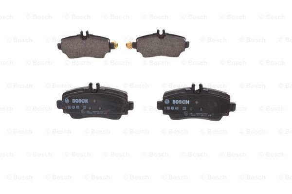 0986424470 Set of brake pads 0 986 424 470 BOSCH Low-Metallic, with mounting manual, with anti-squeak plate, with bolts/screws