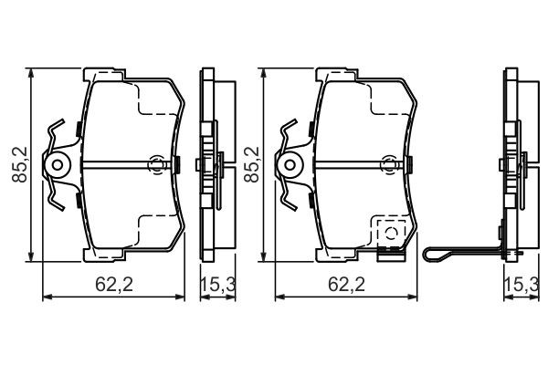 BP315 BOSCH 0986424568 Serpentine belt kit MG MGF Convertible (RD) 1.8 i 16V 120 hp Petrol 1997