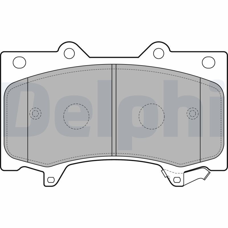 DELPHI LP2712 Brake pad set with acoustic wear warning, with anti-squeak plate, without accessories