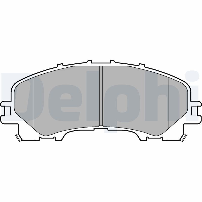 DELPHI LP3183 Brake pad set with acoustic wear warning, without anti-squeak plate, without accessories