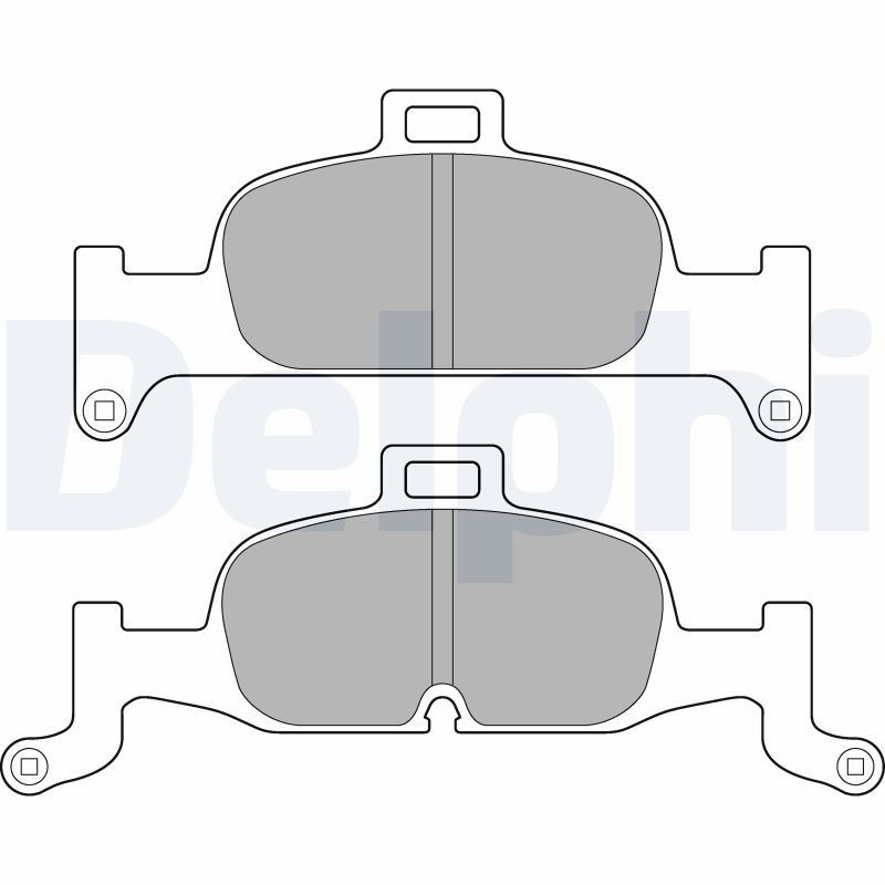 DELPHI LP3239 Brake pad set prepared for wear indicator, with anti-squeak plate, without accessories
