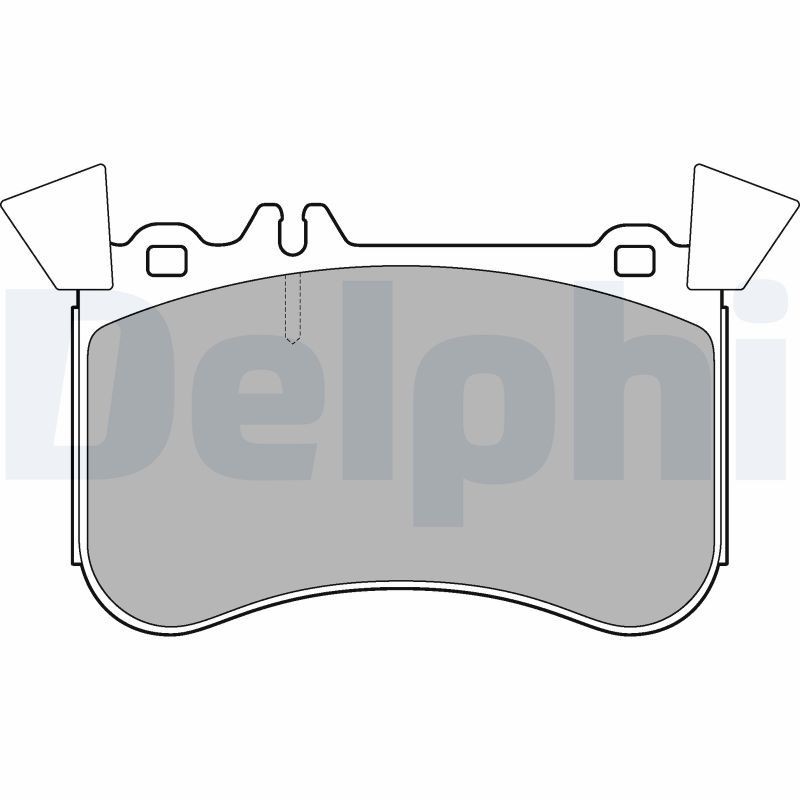 DELPHI LP3242 Brake pad set prepared for wear indicator, with anti-squeak plate, without accessories