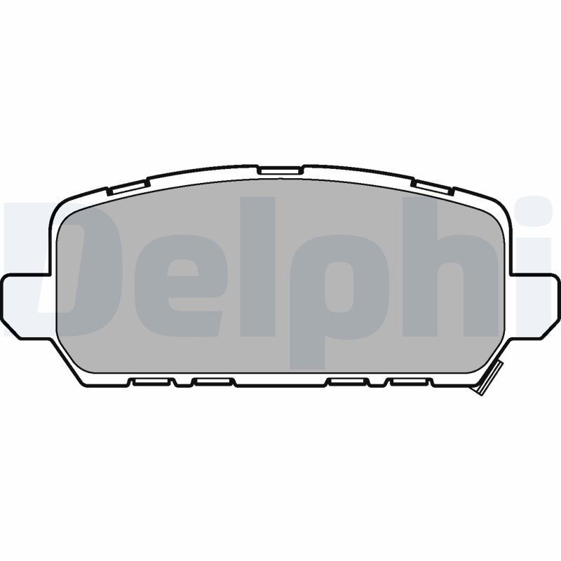 DELPHI LP3244 Brake pad set with acoustic wear warning, with anti-squeak plate, with accessories