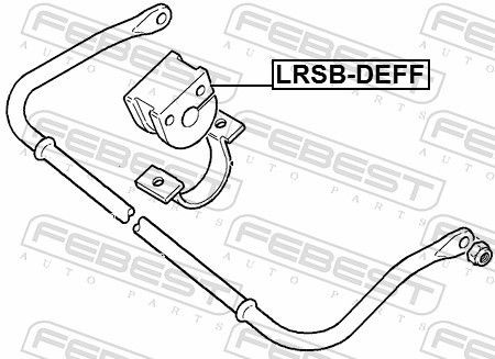 FEBEST Sway bar bushings LRSB-DEFF for LAND ROVER RANGE ROVER, DISCOVERY, DEFENDER