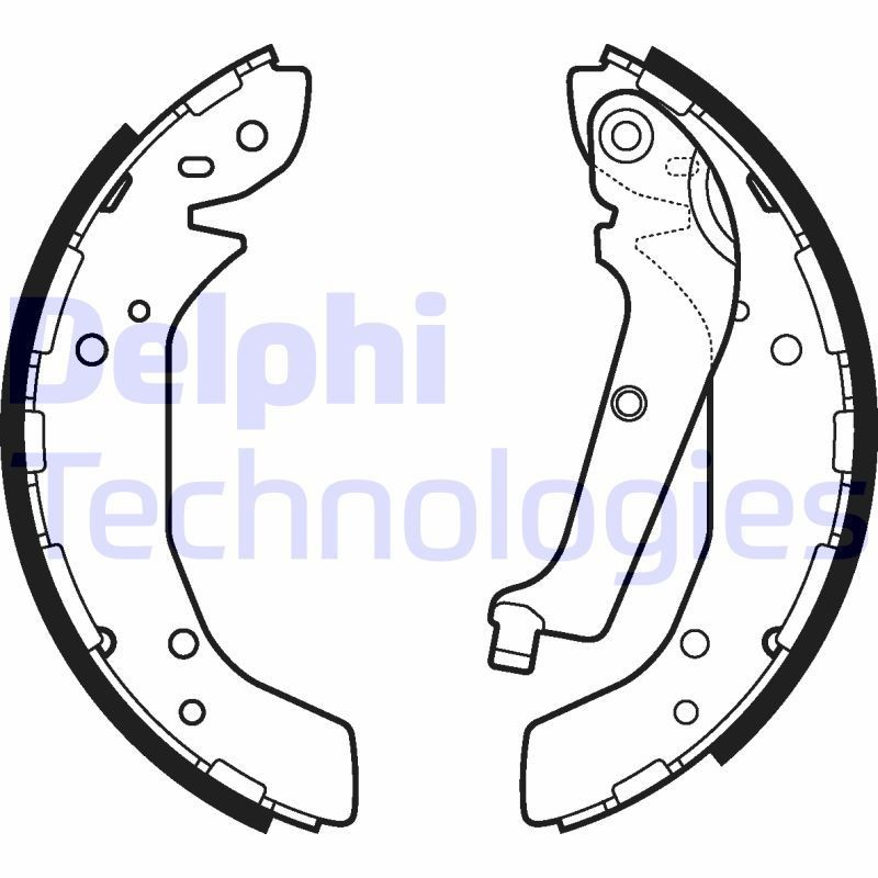 DELPHI LS2117 Brake Shoe Set 483KT-05000