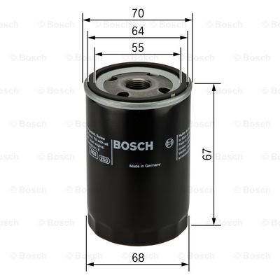 BOSCH 0 986 452 061 Engine oil filter M 20 x 1,5, Spin-on Filter