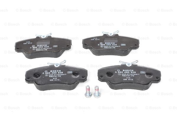 BOSCH E1 90R - 011075/817 Disc pads Low-Metallic, with anti-squeak plate, with bolts/screws, with accessories