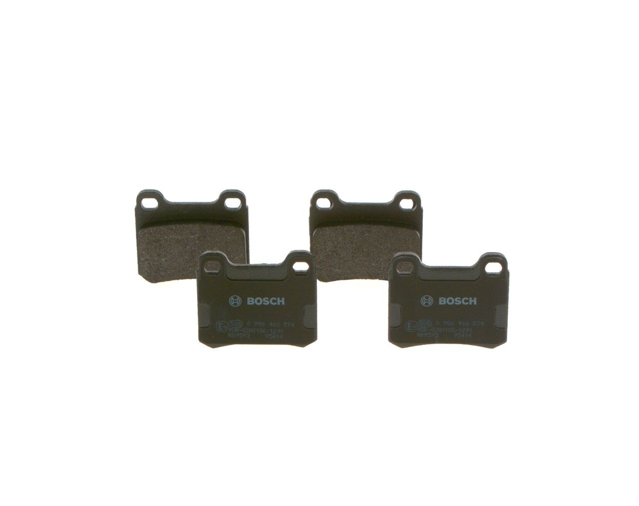 BOSCH E1 90R-011195/117 Disc pads Low-Metallic, with anti-squeak plate, with mounting manual