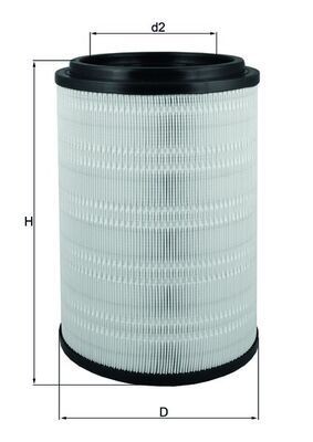 MAHLE ORIGINAL LX 2741 Air filter 389,0mm, 247,0mm, Filter Insert