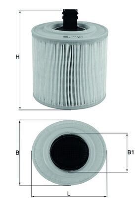 Air filter KNECHT 173,0, 173mm, 140mm, Filter Insert - LX 3015/14