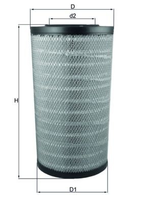 MAHLE ORIGINAL LX 3753 Air filter 512,1mm, 281,6, 262mm, Filter Insert