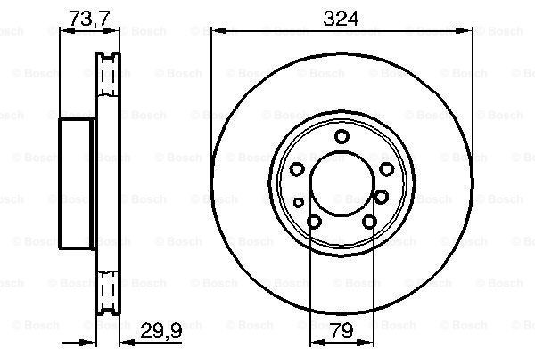 OEM-quality BOSCH 0 986 478 024 Brake rotor
